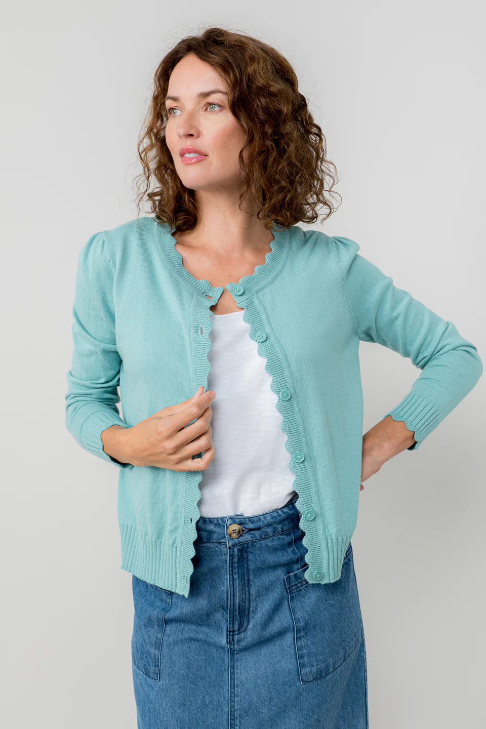 Lily & Me Ocean Lucy Cardigan Plain