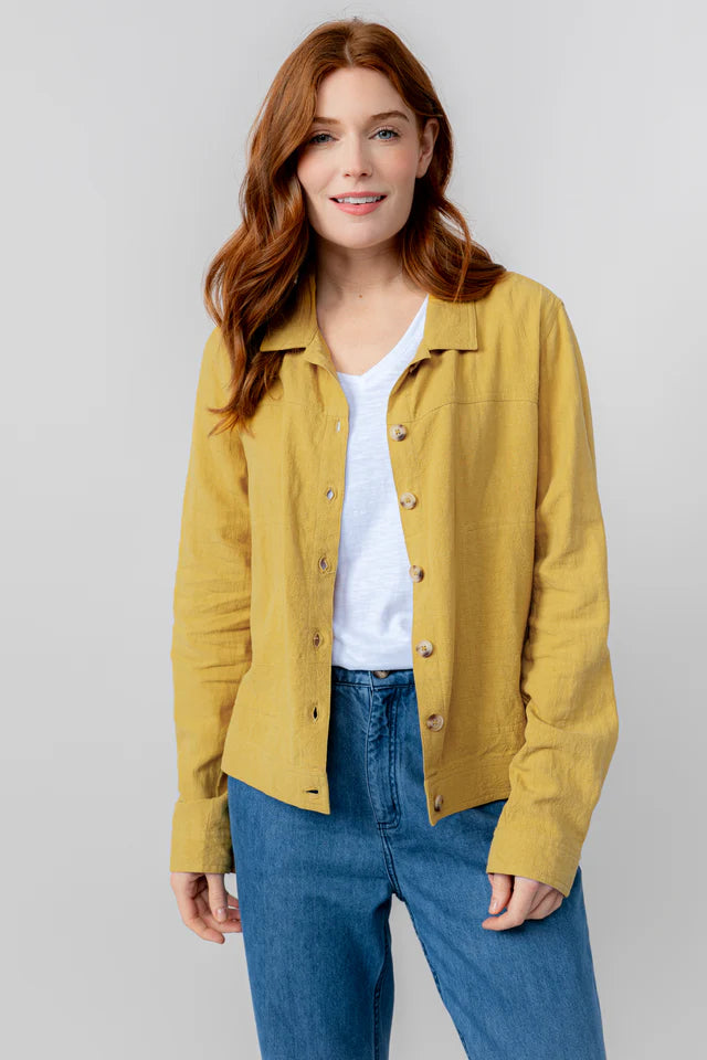 Lily & Me Ochre Southwester Jacket Plain Linen