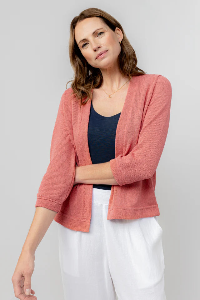 Lily & Me Antique Rose Shore Cardi Plain
