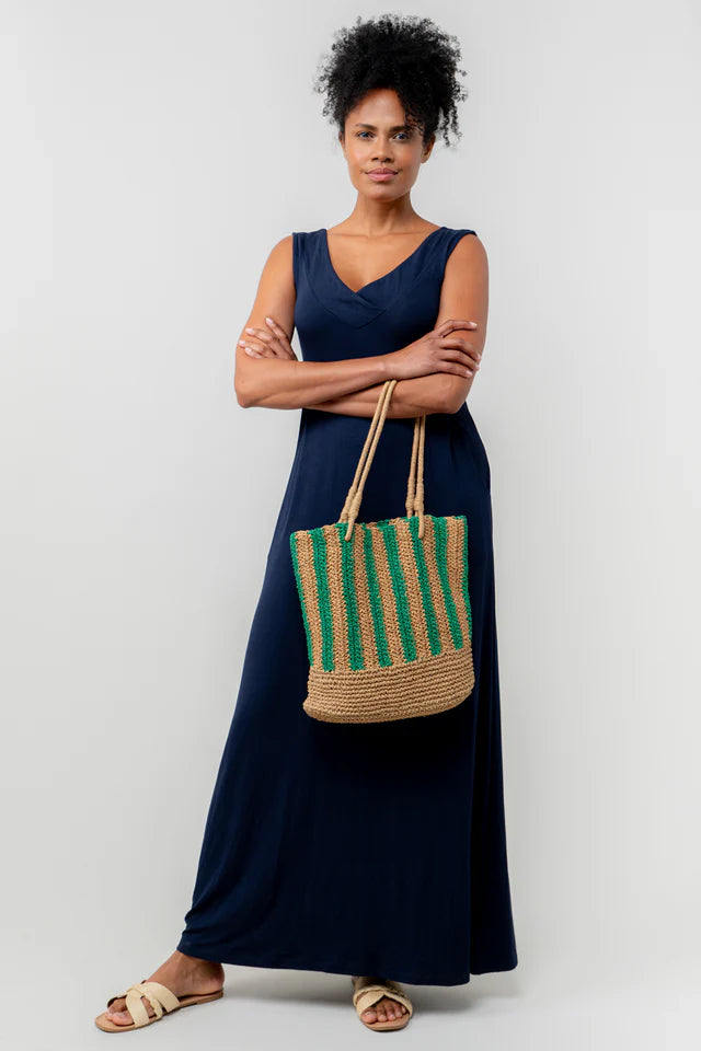 Lily & Me Navy Chrissy Maxi Dress Plain