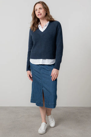 Lily & Me Navy Woodchester Jumper  Plain