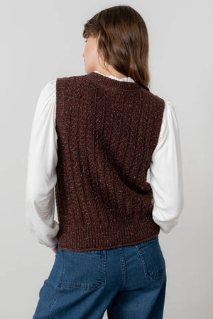 Lily & Me Chocolate Eva Tank Fleck Knit