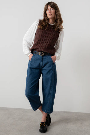 Lily & Me Chocolate Eva Tank Fleck Knit