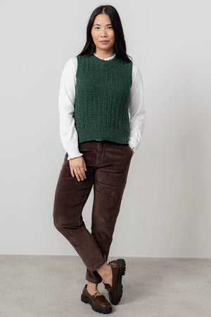 Lily & Me Pine Green Eva Tank Fleck Knit