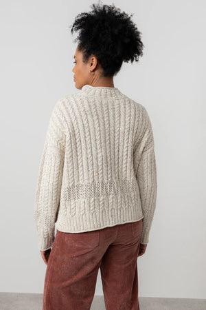 Lily & Me Ecru Elspeth Jumper Fleck Knit