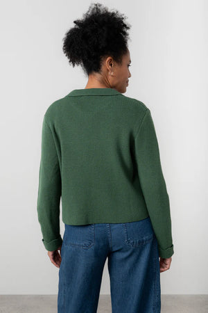 Lily & Me Pine Green Chestnut Knit Jacket Plain