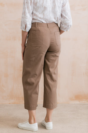 Lily & Me Mocha Isla Crop Trousers