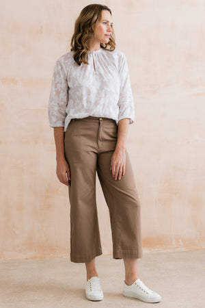 Lily & Me Mocha Isla Crop Trousers