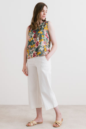 Lily & Me White Isla Crop Trousers