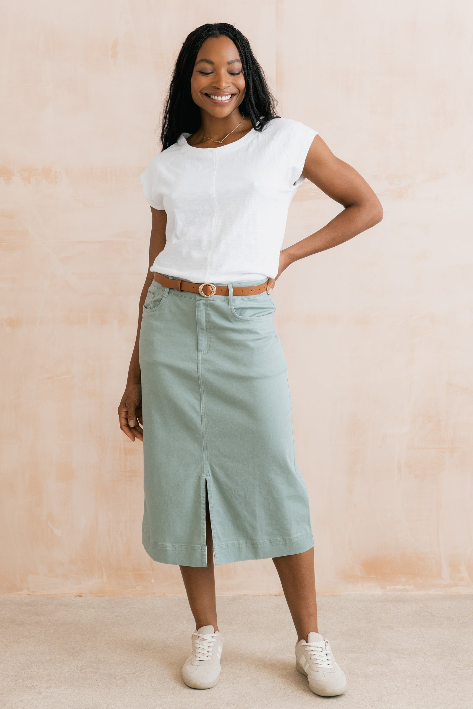 Lily & Me Morwenna Silver Sage Skirt