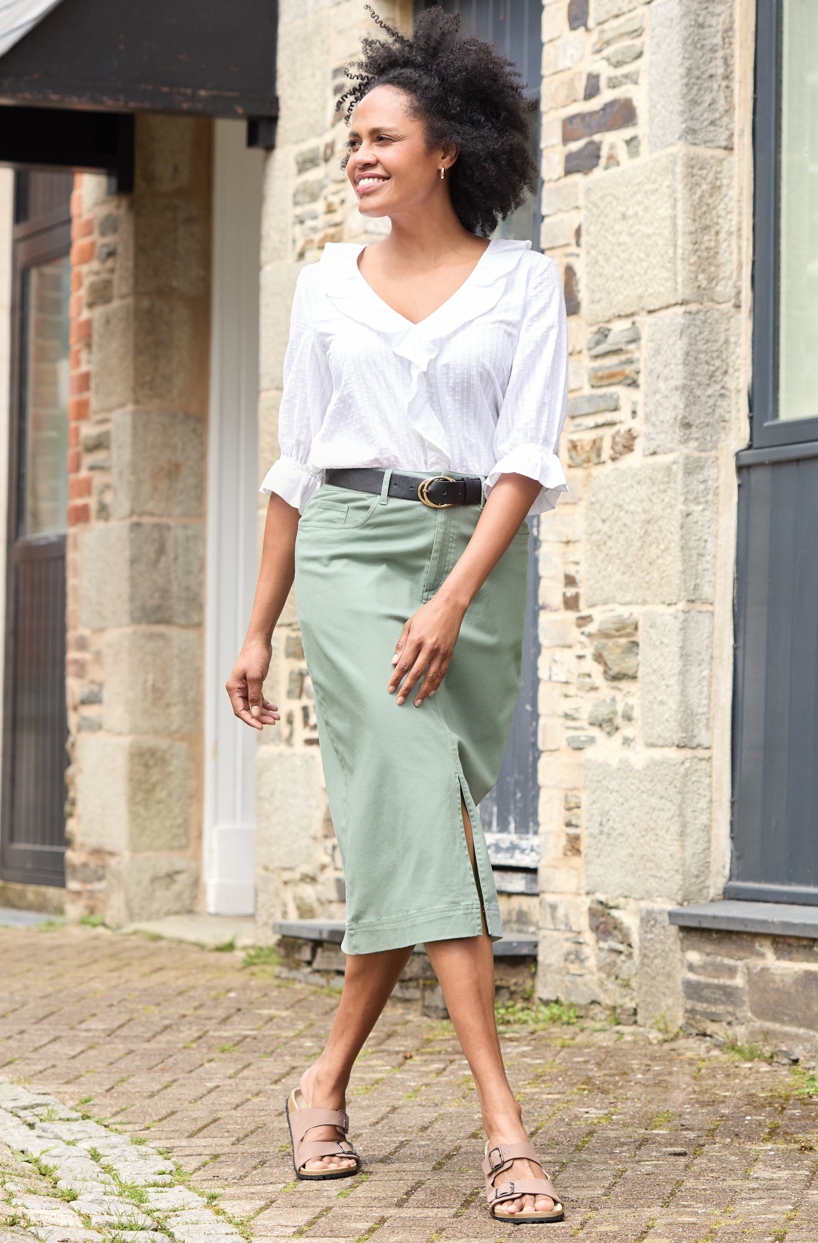 Lily & Me Morwenna Silver Sage Skirt