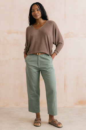 Lily & Me Mocha Rewilding Top Plain Knit