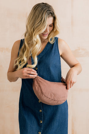 Lily & Me Antique Pink Crossbody Bag