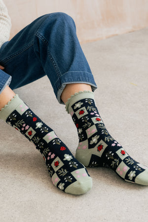 Lily & Me Spring Blossom Ankle Sock