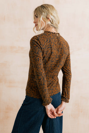Lily & Me Mono Foliage Burnt Caramel Marnie Top