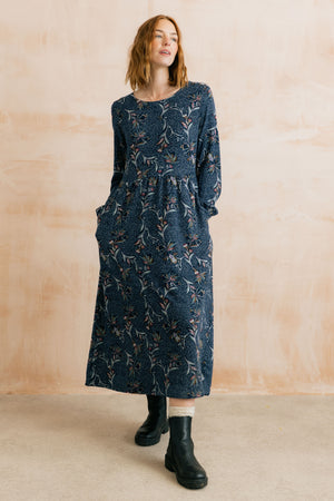 Lily & Me Herbarium Navy Damson Dress