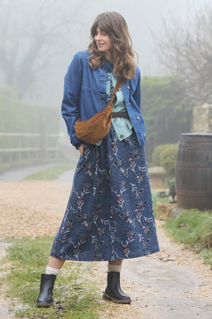 Lily & Me Herbarium Navy Damson Dress