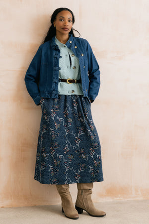 Lily & Me Herbarium Navy Damson Dress