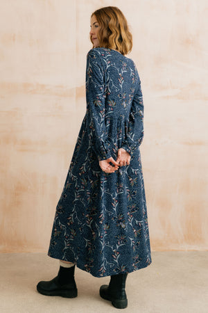 Lily & Me Herbarium Navy Damson Dress