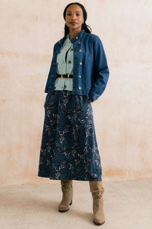 Lily & Me Herbarium Navy Damson Dress