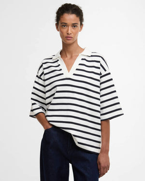 Barbour Inez Cloud & Navy Striped T-Shirt