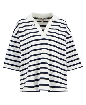 Barbour Inez Cloud & Navy Striped T-Shirt