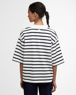 Barbour Inez Cloud & Navy Striped T-Shirt