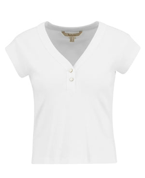 Barbour Verona White Ribbed T-Shirt