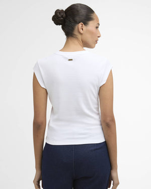 Barbour Verona White Ribbed T-Shirt