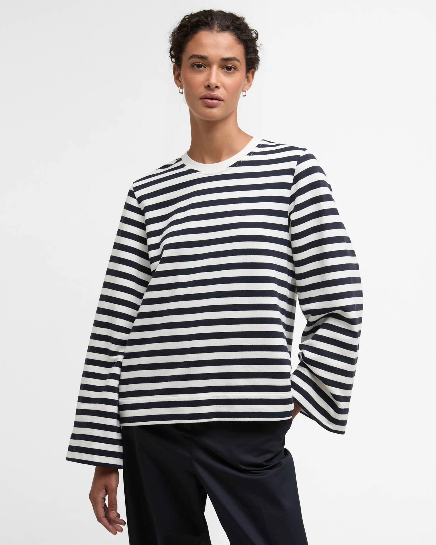 Barbour Layla Cloud & Navy Stripe Sweatshirt