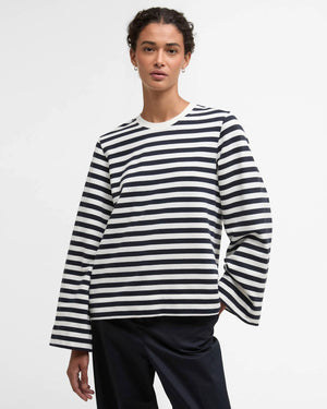 Barbour Layla Cloud & Navy Stripe Sweatshirt