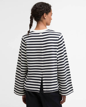 Barbour Layla Cloud & Navy Stripe Sweatshirt