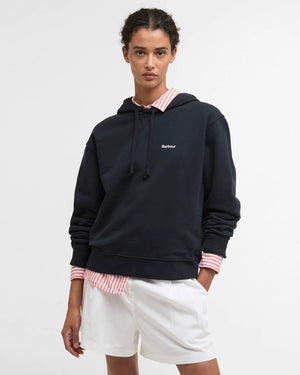 Barbour Bede Navy Oversized Hoodie