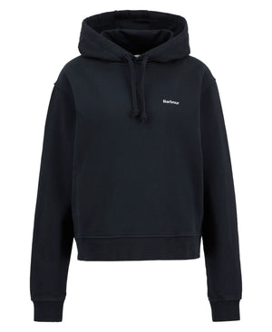 Barbour Bede Navy Oversized Hoodie