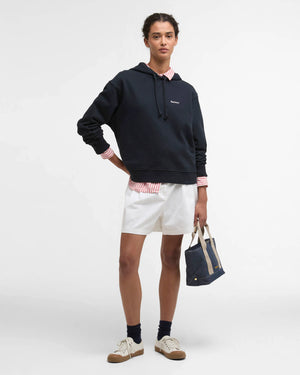 Barbour Bede Navy Oversized Hoodie