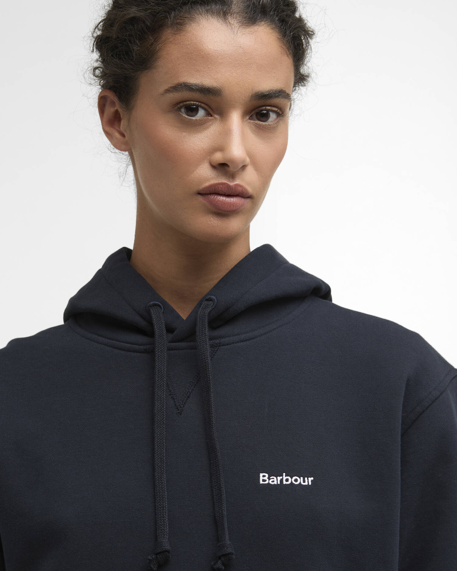 Barbour Bede Navy Oversized Hoodie
