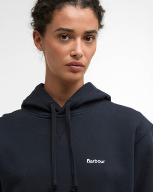 Barbour Bede Navy Oversized Hoodie