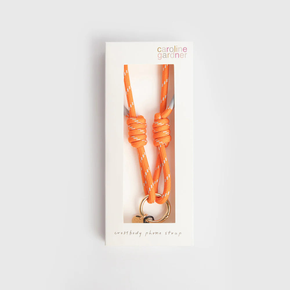 Caroline Gardner Orange and Blue Crossbody Phone Strap