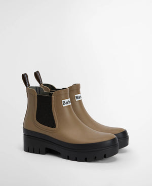 Barbour Halton Military Brown & Black Ankle Wellingtons