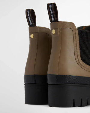 Barbour Halton Military Brown & Black Ankle Wellingtons