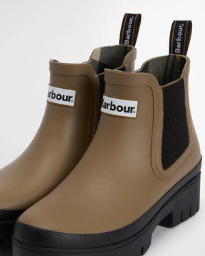 Barbour Halton Military Brown & Black Ankle Wellingtons