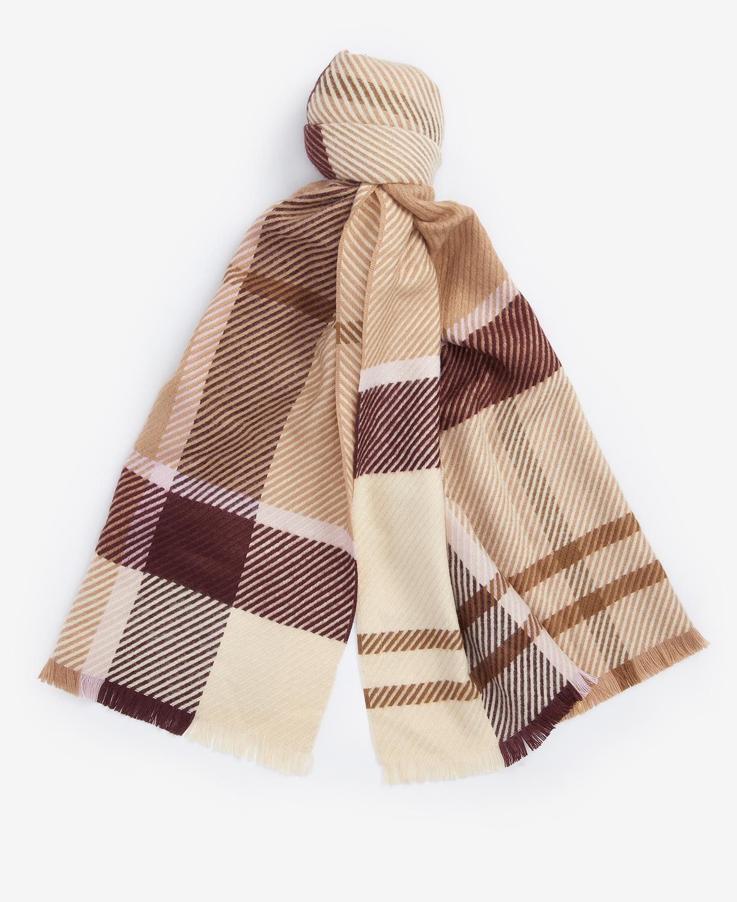 Barbour Blair Muted Cabernet Tartan Scarf