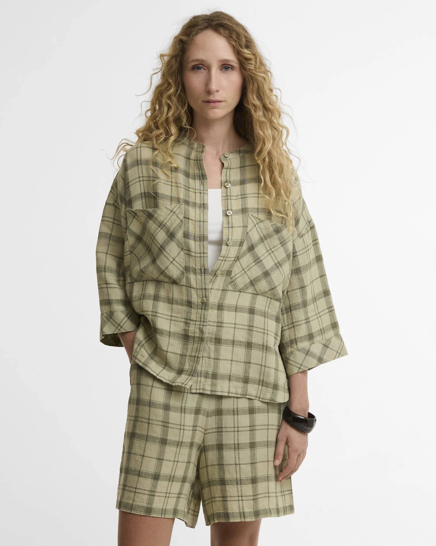 Barbour Orla Sage Green Tartan Shirt