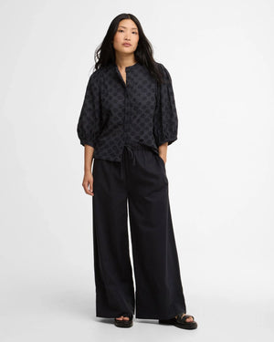 Barbour Layla Dark Navy Broderie Anglaise Shirt