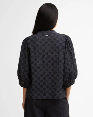 Barbour Layla Dark Navy Broderie Anglaise Shirt