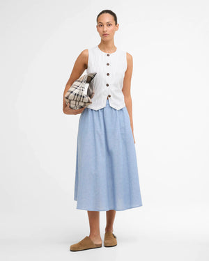 Barbour Sutton Light Chambray Skirt