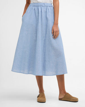 Barbour Sutton Light Chambray Skirt