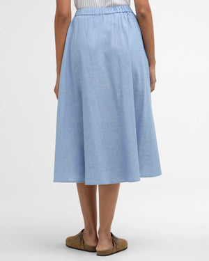 Barbour Sutton Light Chambray Skirt