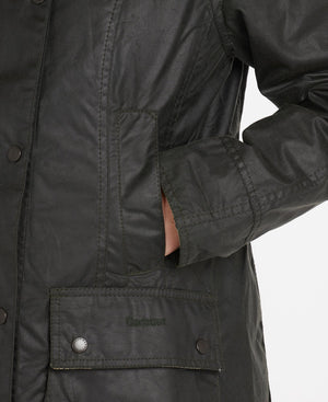 Barbour Beadnell® Sage Waxed Jacket