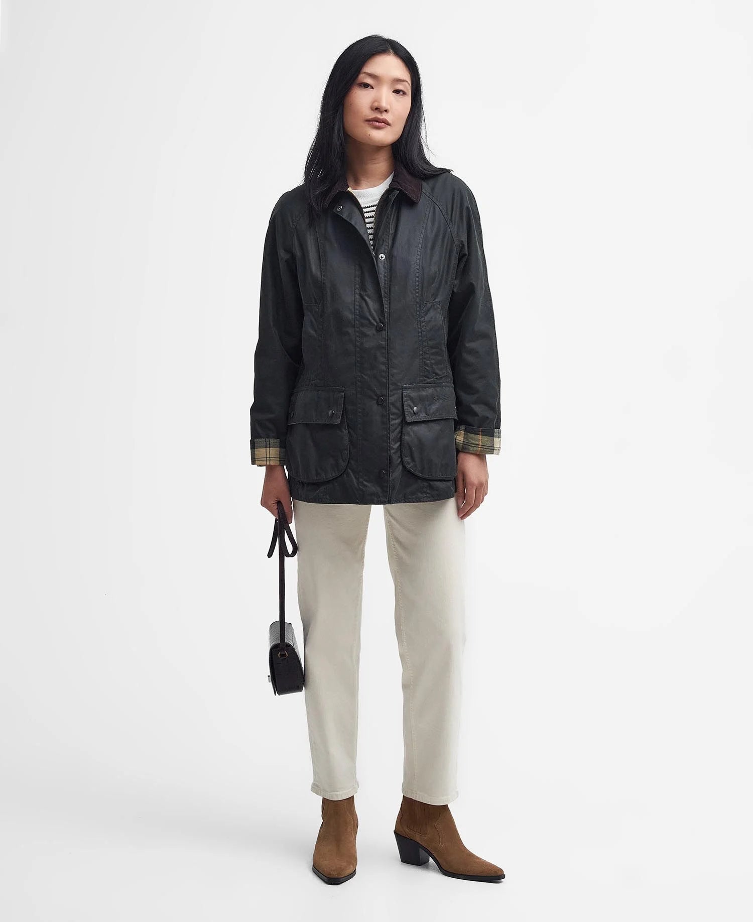 Barbour Beadnell® Sage Waxed Jacket